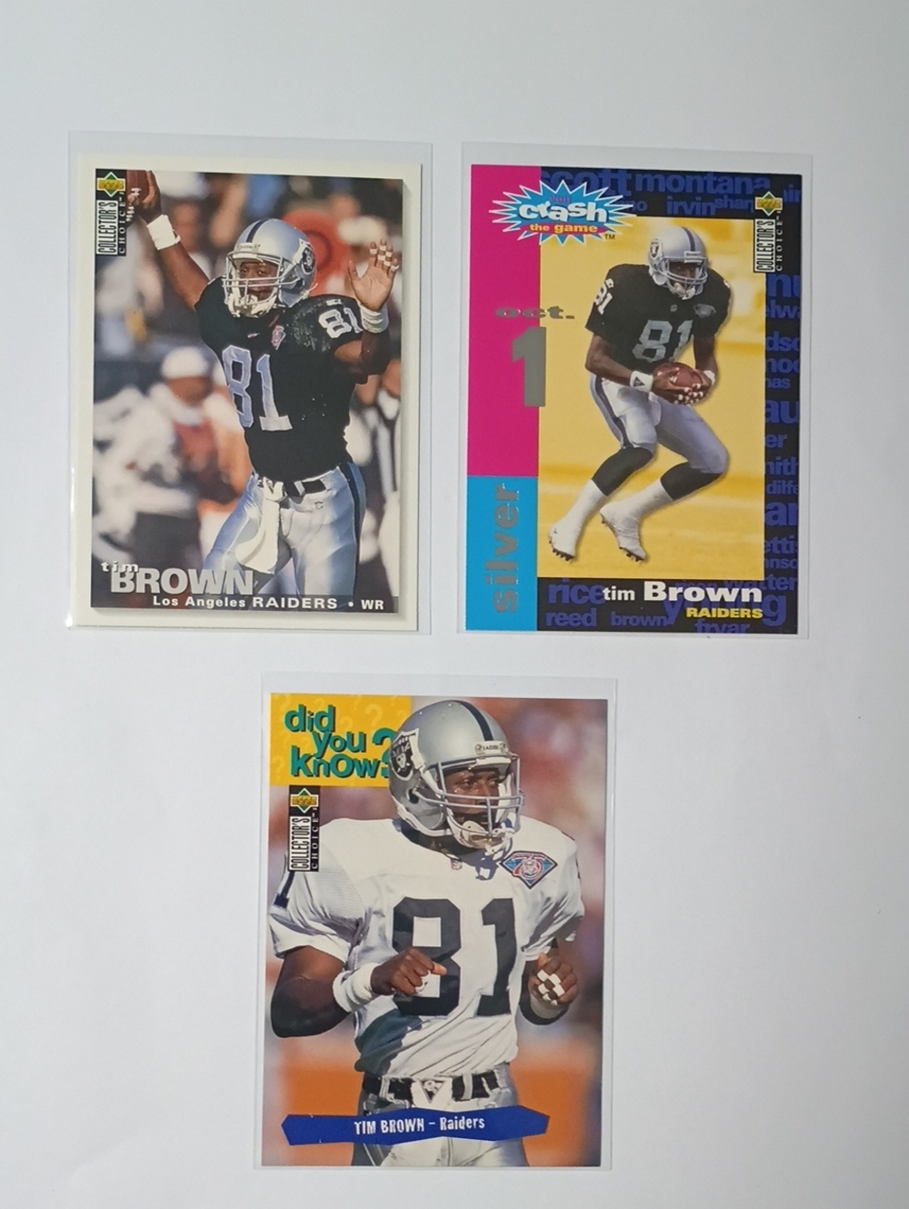 Tim Brown Raiders Football Trading Card Set - Black/Silver